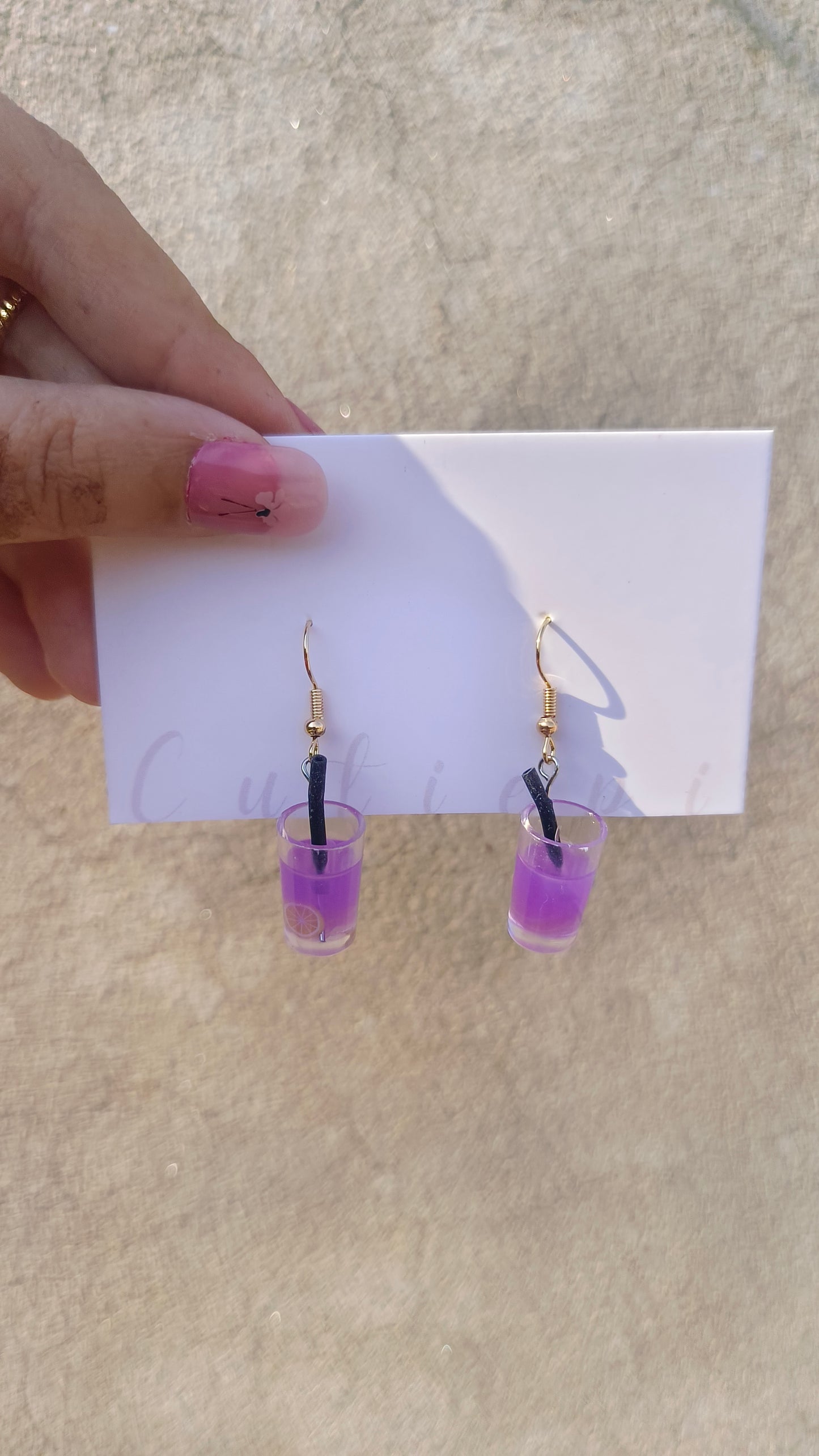Purple Sandale Earrings – Vibrant & Chic Design