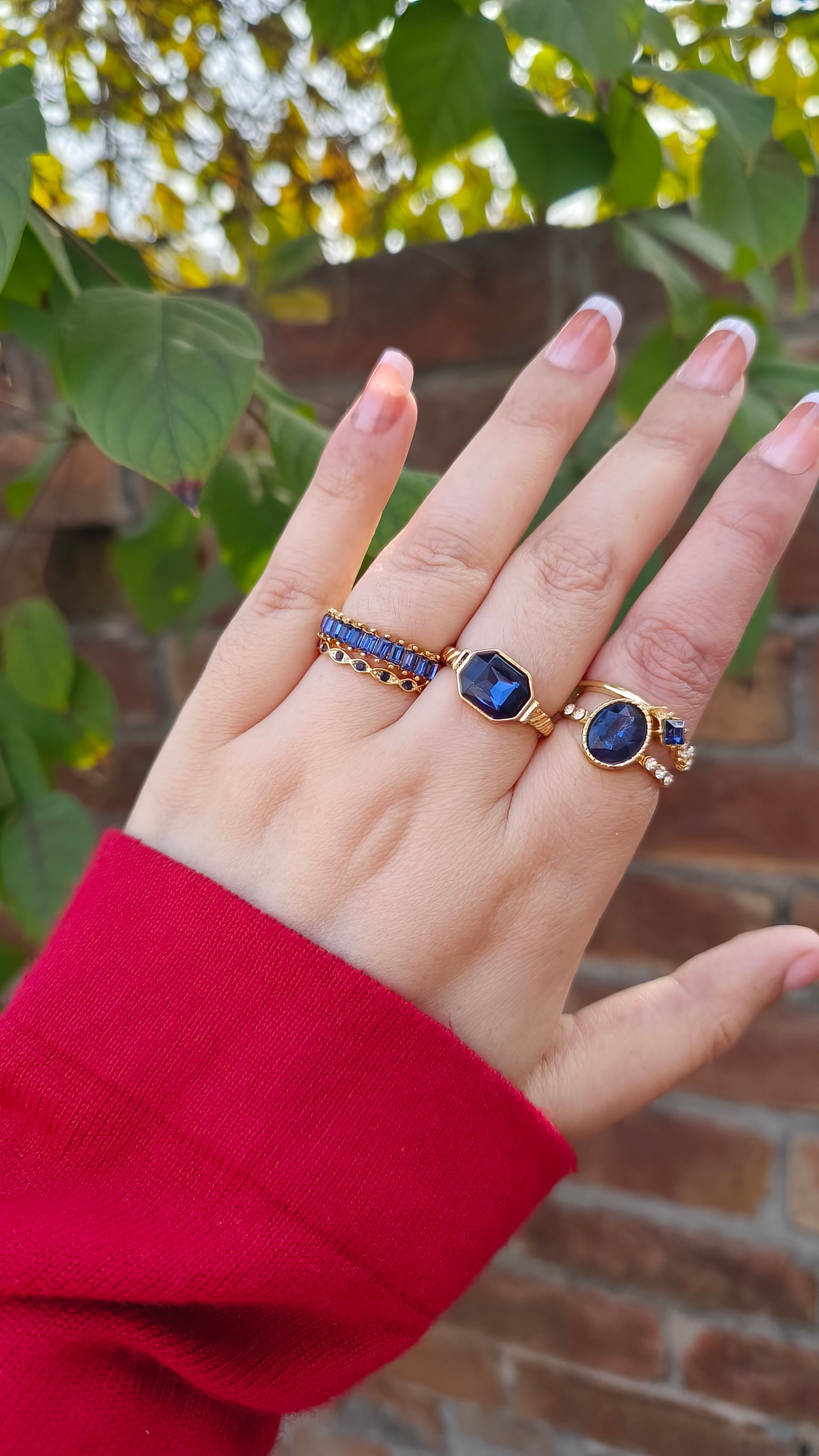 Eternal Blue Zircon Ring Set – 5pcs of Luxury