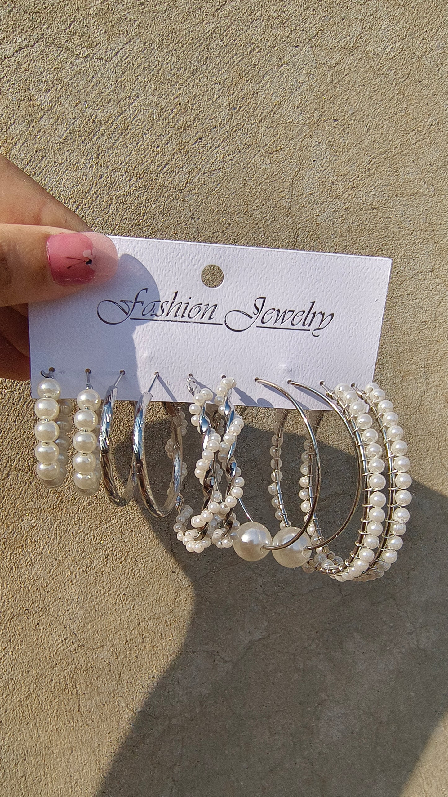 5-Piece Silver Hoop Earrings Set – Trending & Stylish