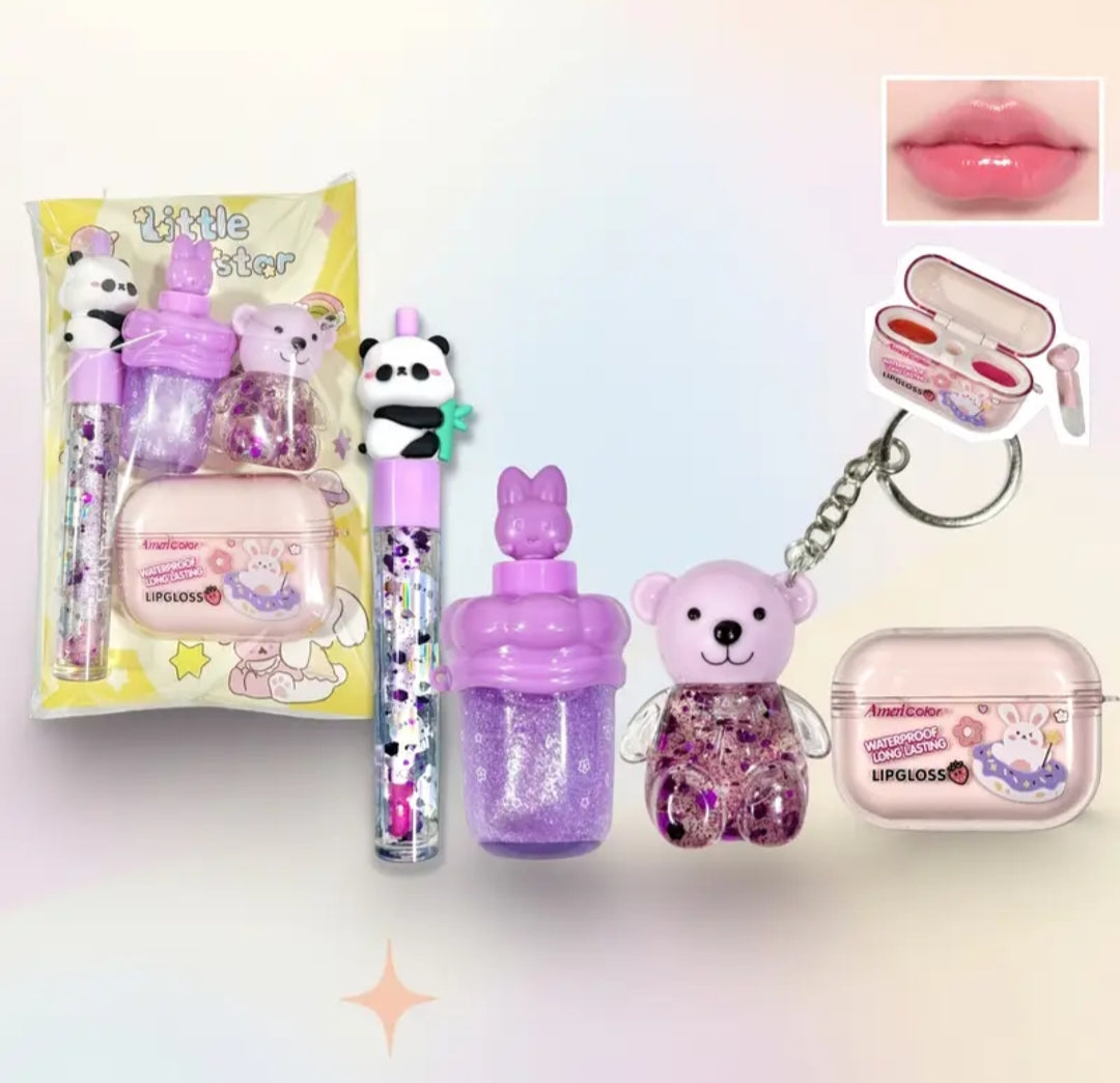 Kids Lip Gloss- Shiny and Soft Tint Pack of 4