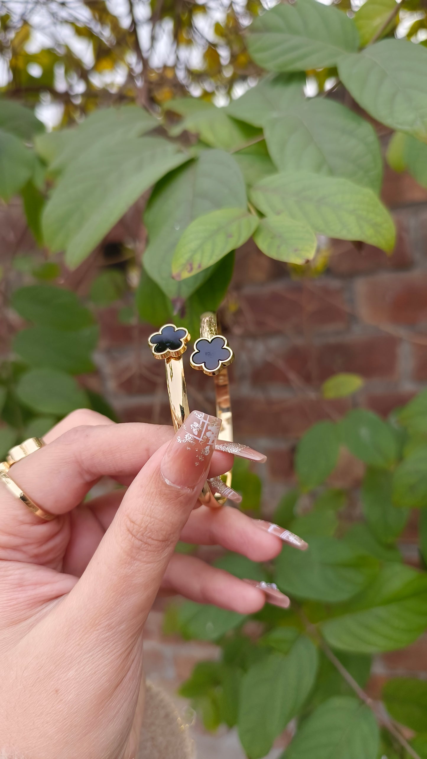 5pcs high quality Black Clover Jewelry Set – Bohemian Necklace, Earrings, Ring bangle and bracelet