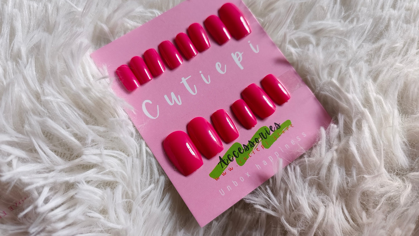 Shocking Pink – Bold & Vibrant 24pcs Press-On Nail Set