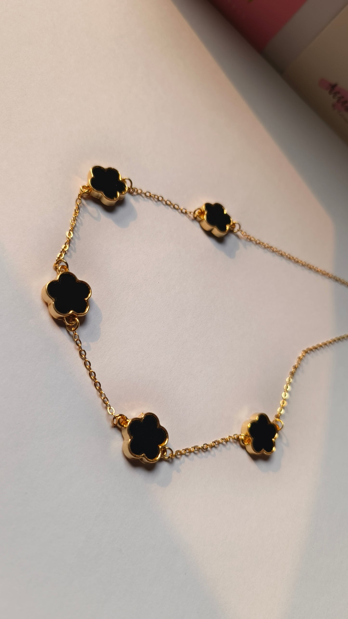 Elegant Thick Chain Clover Necklace Set – High-Quality Gold-Plated