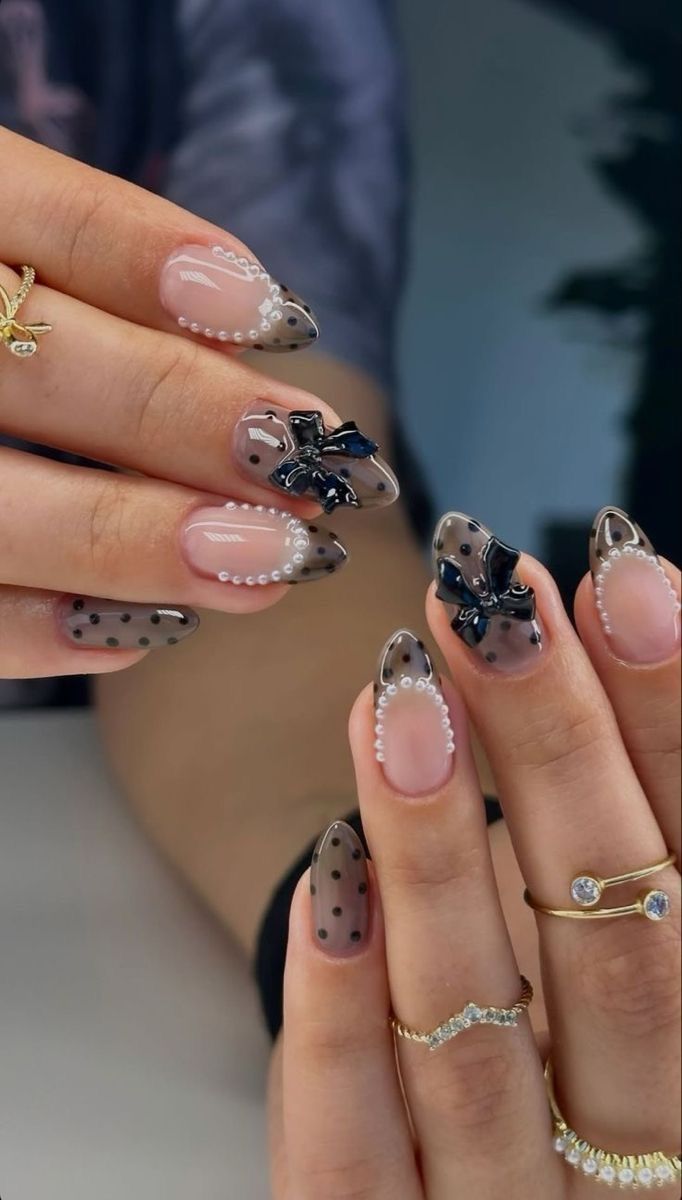 Royal Black-Handmade Nails with Application Kit