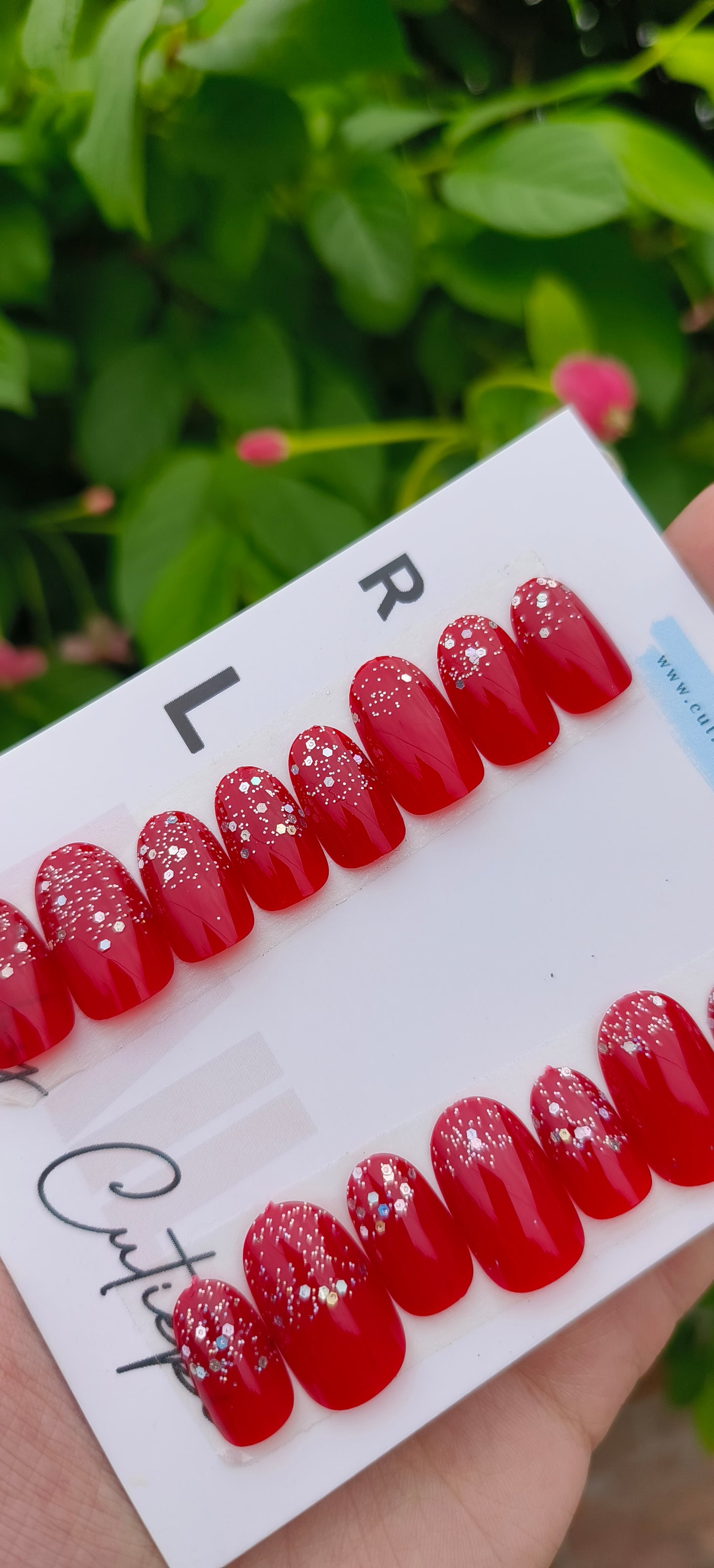 Glitter Red - 24pcs with Application kit (Student Offer)