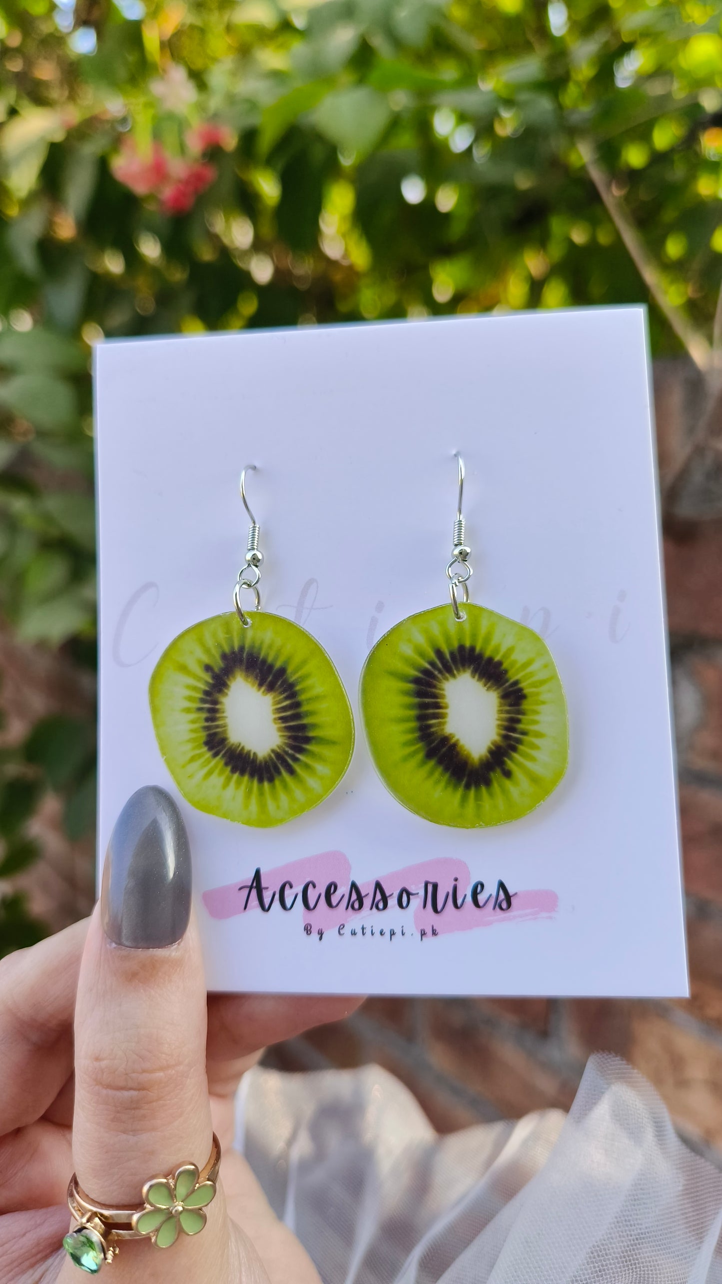 Kiwi Fruit Resin Earrings – Fun & Fresh Dangle Earrings for Women