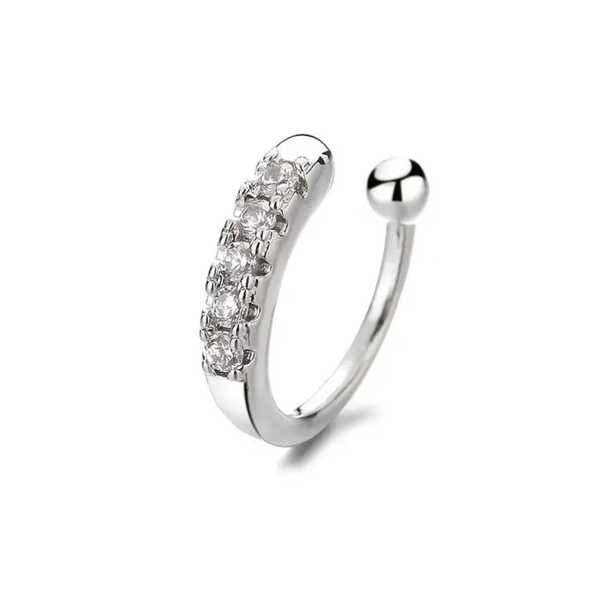 1pc Non-perforated Nose Ring, Anti-allergy & Anti Tarnishing