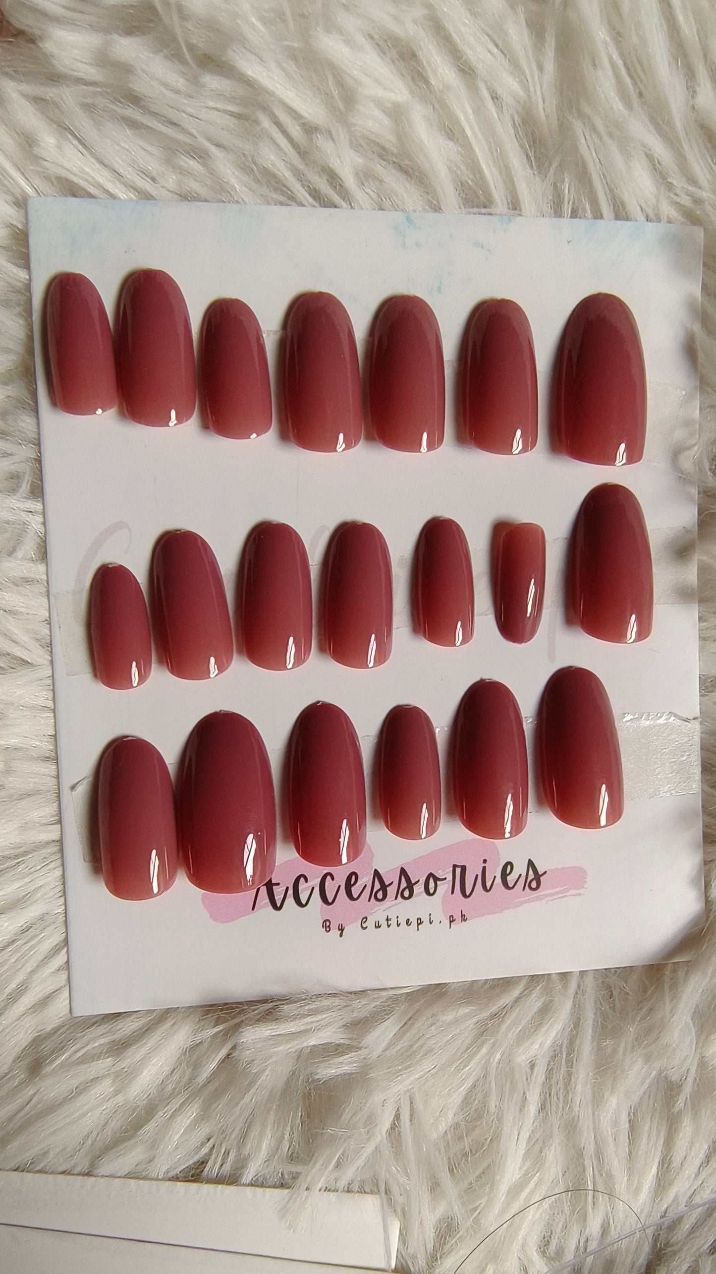 Tea Pink Bliss - 24pcs Plain Press-On Nails with Application Kit