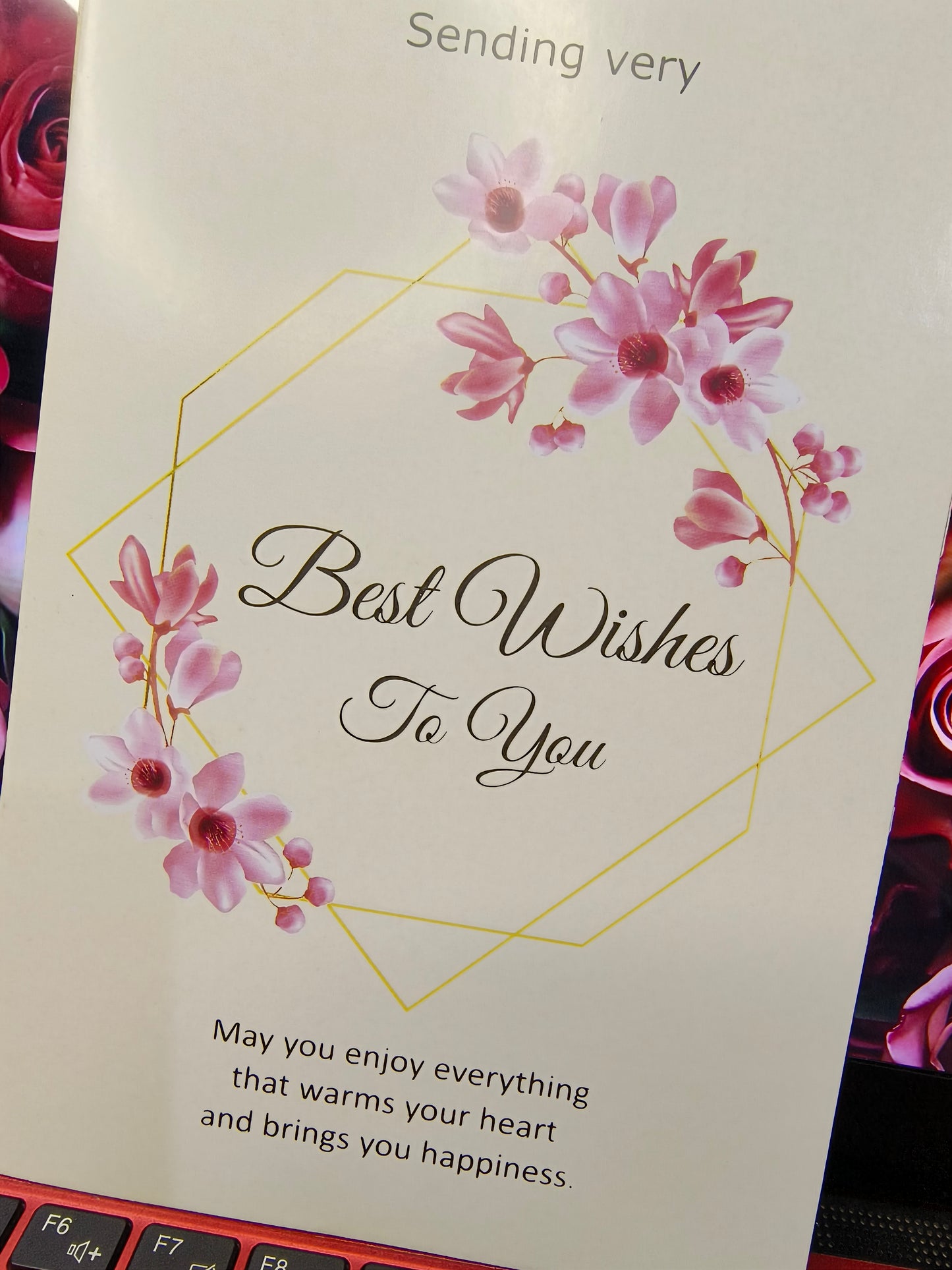 Best Wishes Greeting Card – Elegant Design with Envelope Included 💌✨