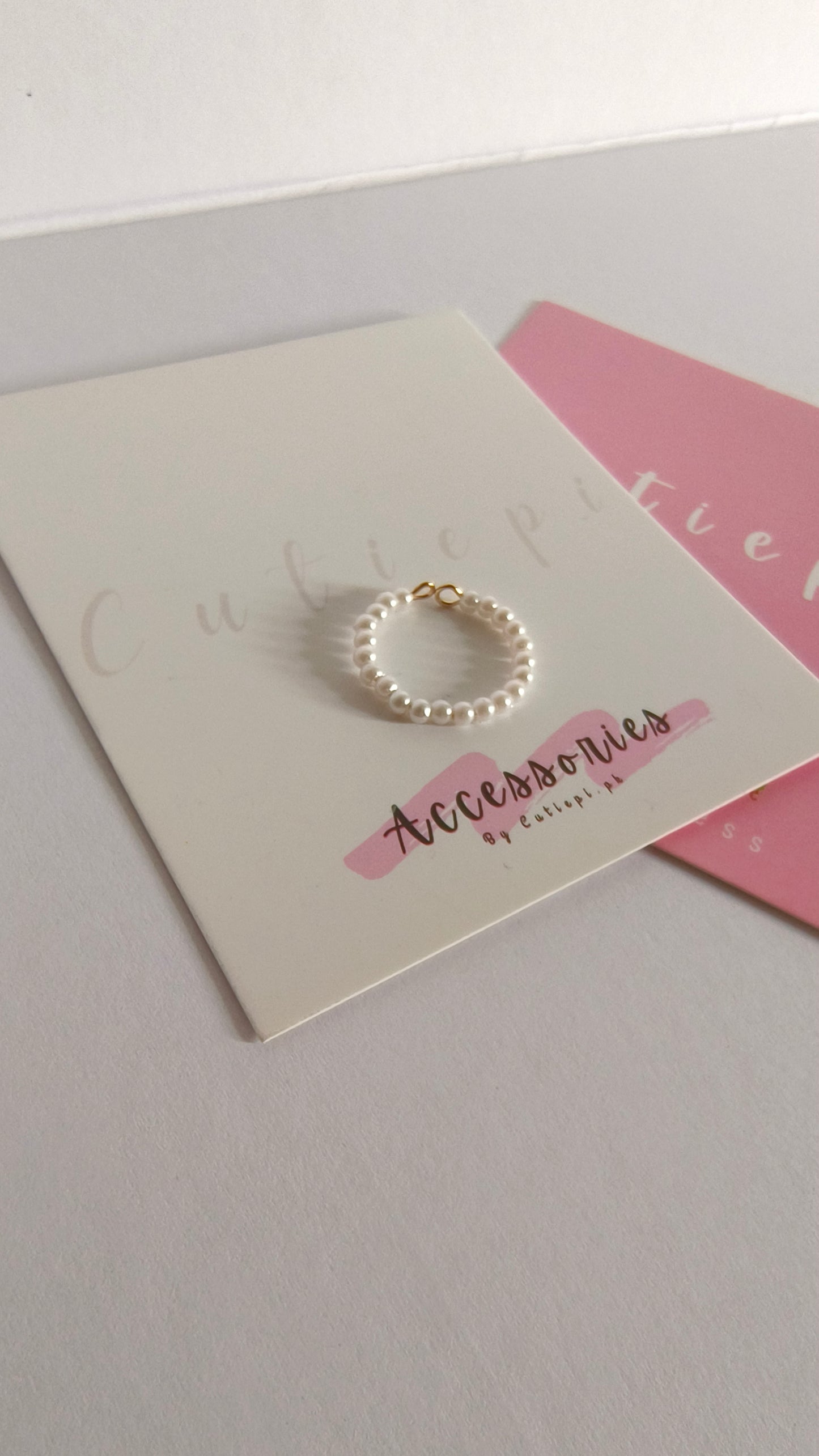 Stylish Gold-Plated Round Beaded Ring