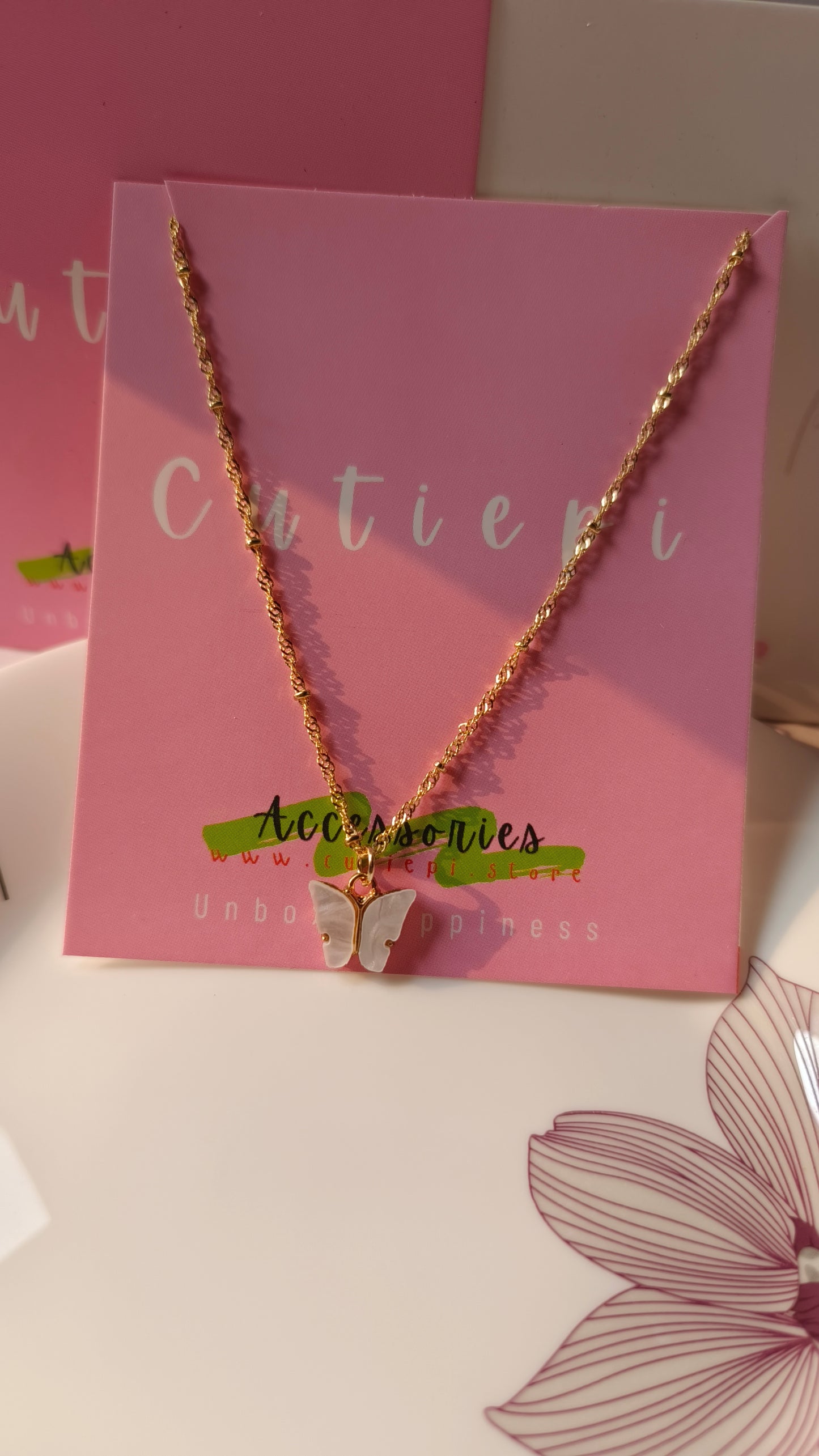 Golden Butterfly Pendant