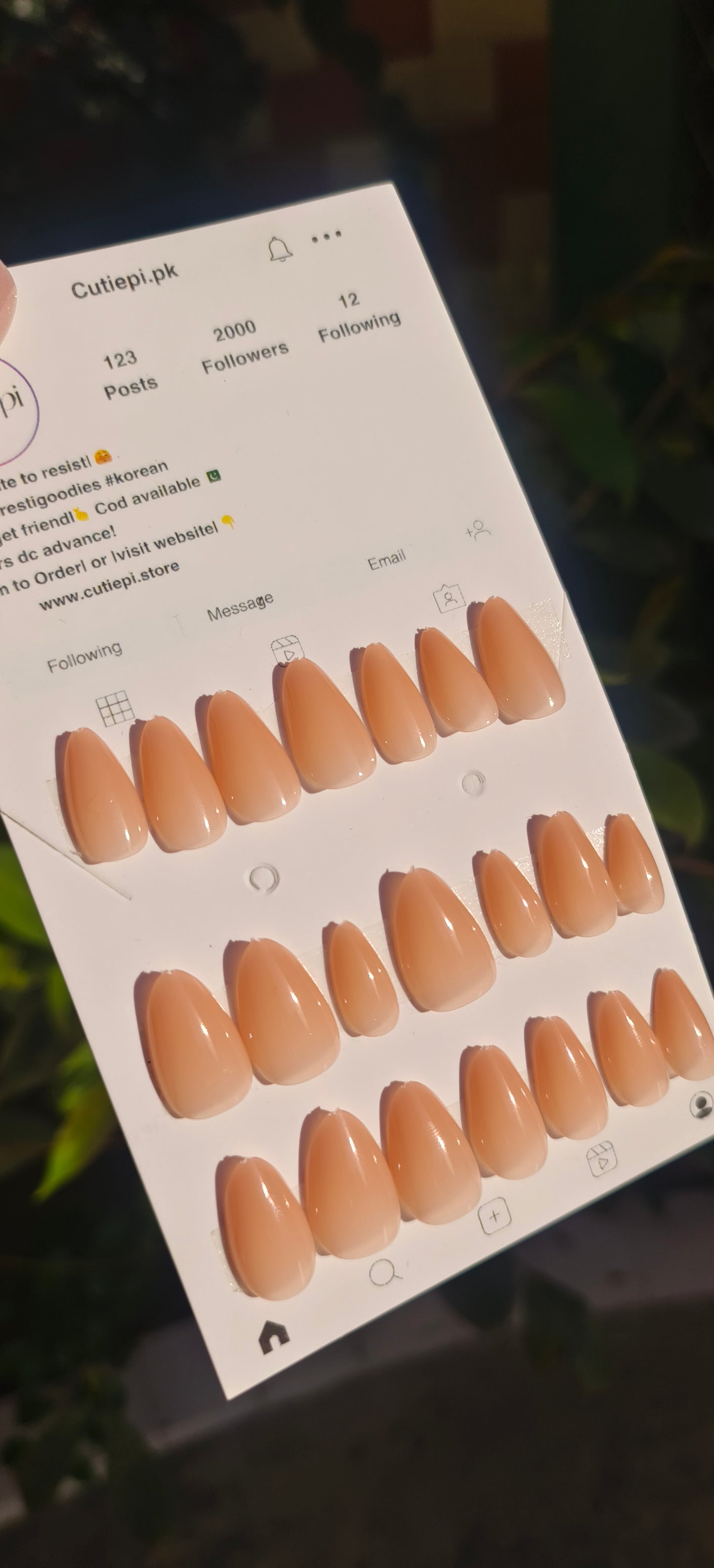 Natural Almond Brown – 24pcs with Application Kit