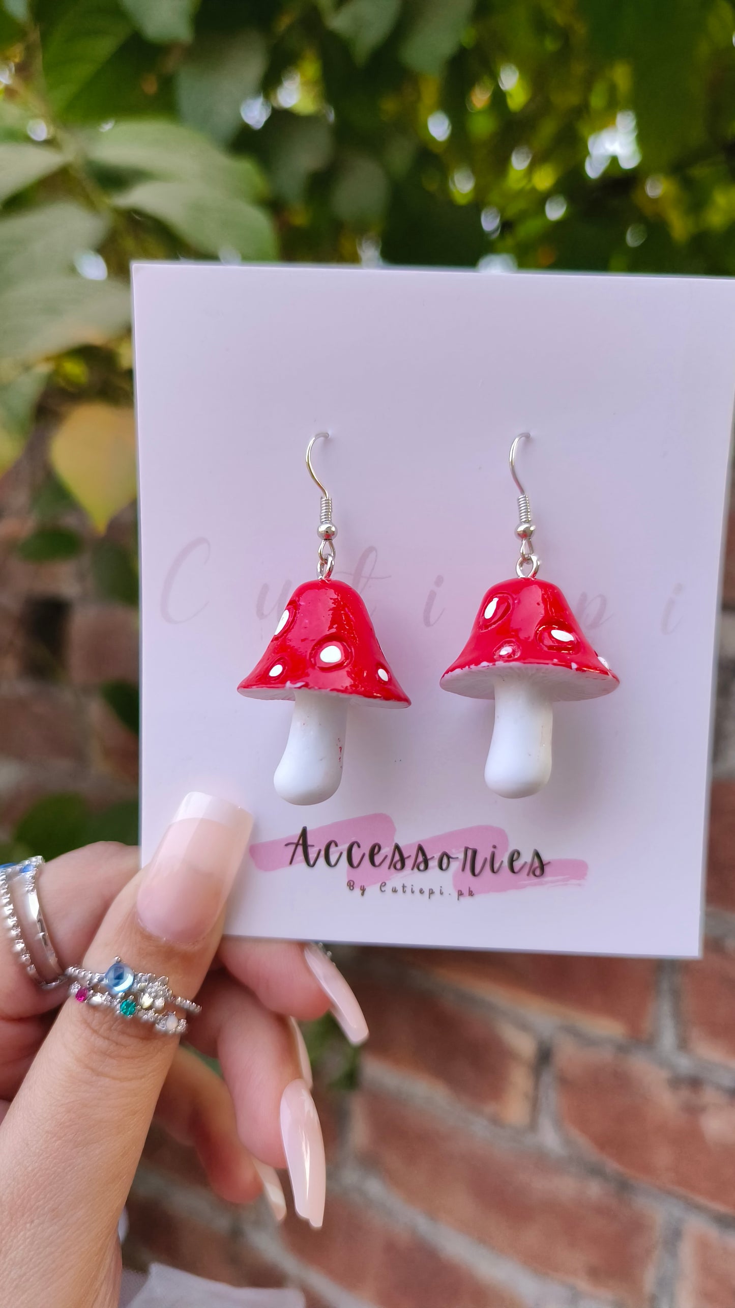 Creative Mushroom Snack Pendant Earrings – Fun & Fashionable Jewelry"