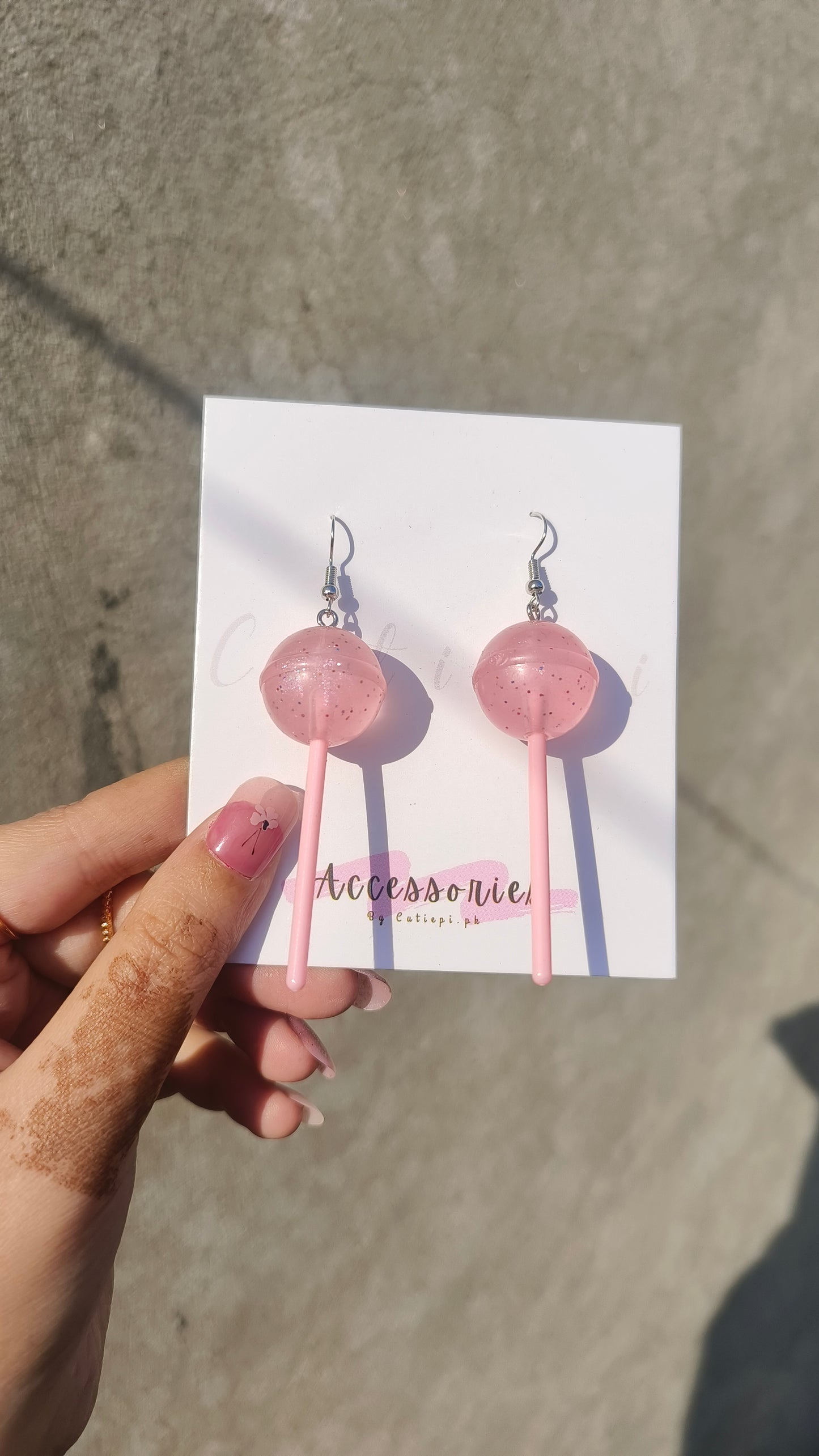 Pink Lollipop Earrings – Sweet & Whimsical Delight