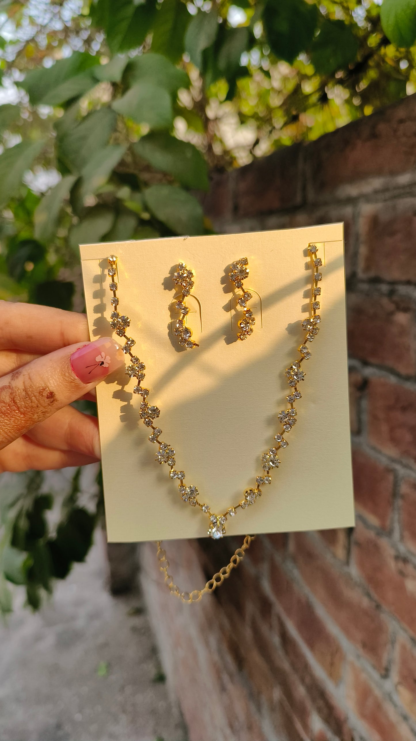 Golden Zircon 3-Piece Necklace Set – Formal Wear Elegance
