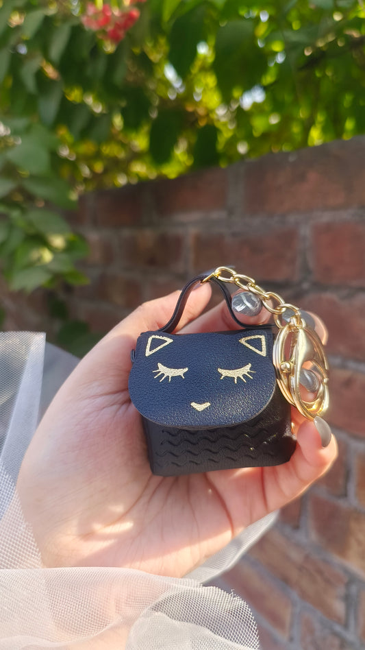 Mini Handbag Coin Purse Keychain – Cute PU Leather Charm