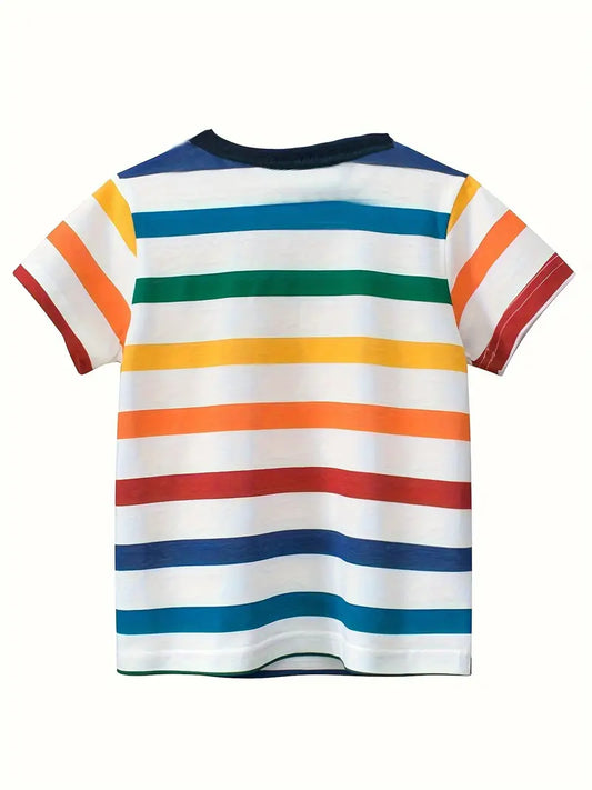 Boys Casual Striped Short Sleeve T-shirts - Comfortable & Stylish Tops For Summer