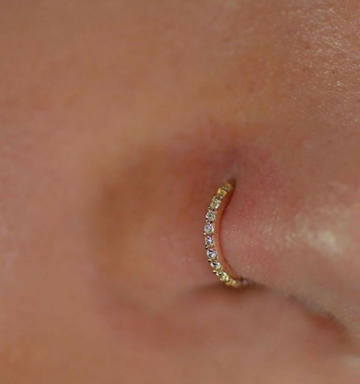 Stainless steel nose ring high quality- no piercing needed
