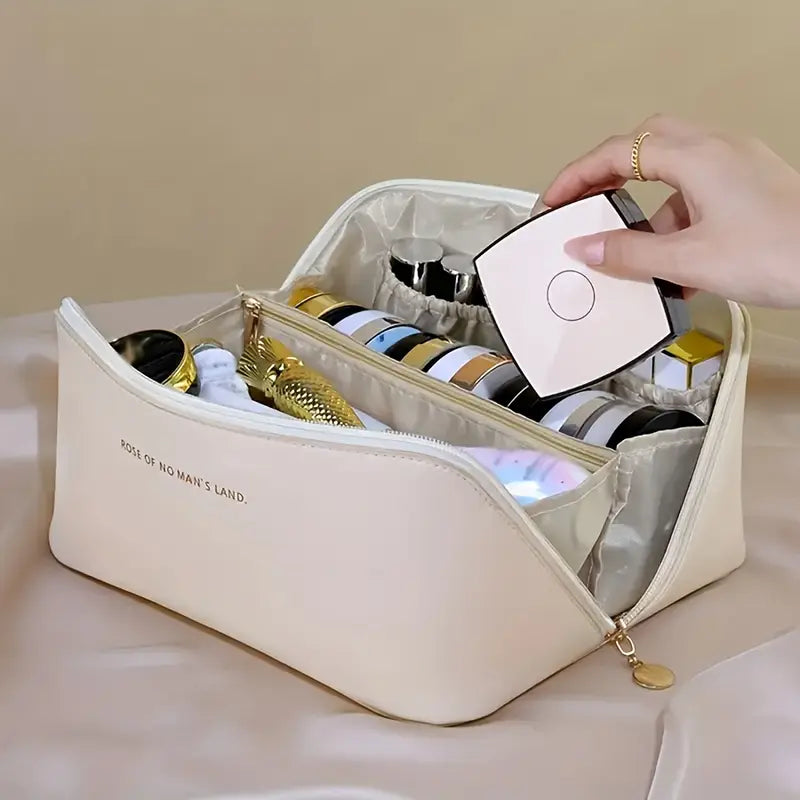 CloudZip: PU Pillow-Style Travel Makeup storage bag (Imported Leather) Flat 50% off on New Arrivals - On our 10k Followers Celebration - For 24 hrs only