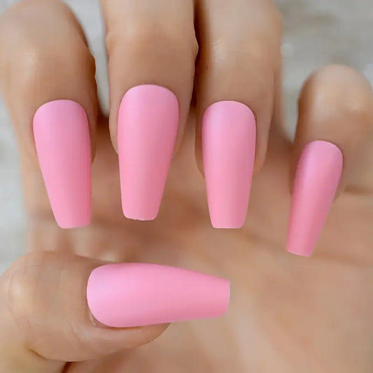Matte pink -  24 pcs with application kit