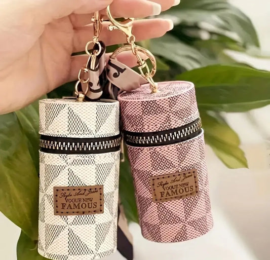 Mini Vintage Coin Purse - Classic Zippered Keychain Wallet