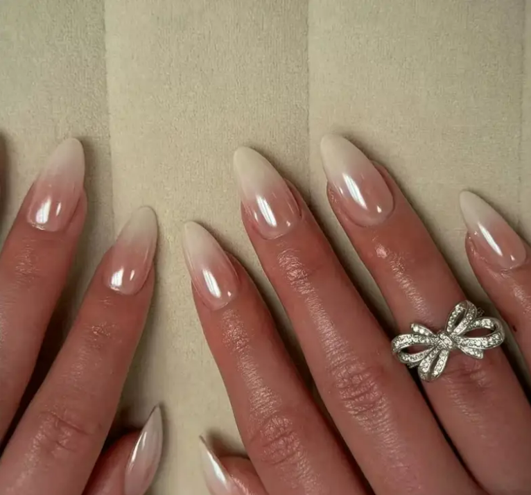 Chrome Shine- Premium Quality Gradient Press on Nails with Application Kit