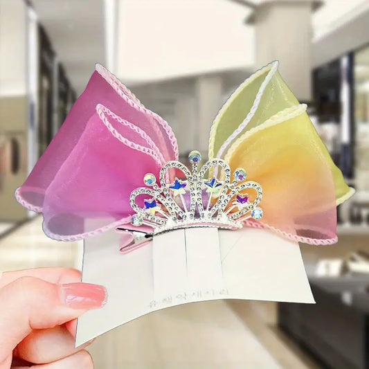 Princess Crown Bow Hair Clip