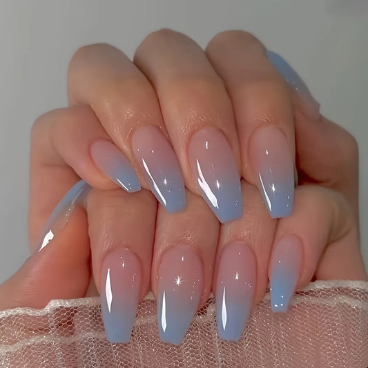 Sky Bliss- 24pcs nail set with Application kit