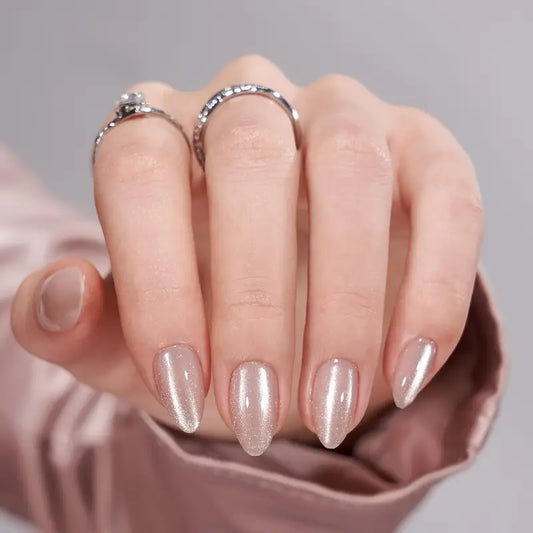 Luxe gold- 24pcs cat eye nails with application kit