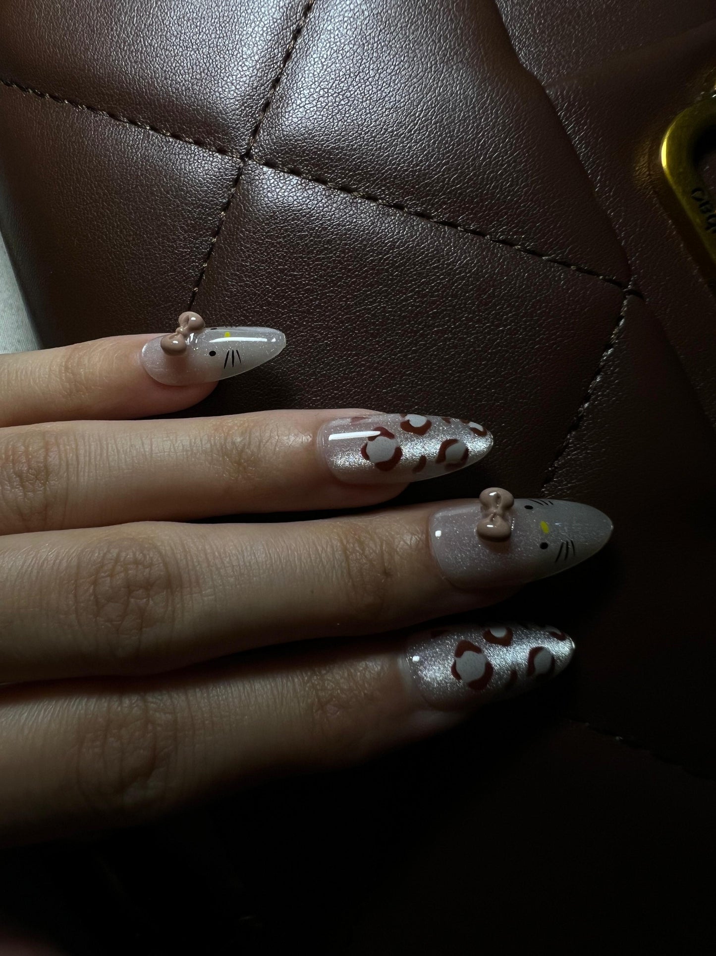 Leopard Nails- 24 pcs Premium Gel Nails with Application kit (Best Seller)