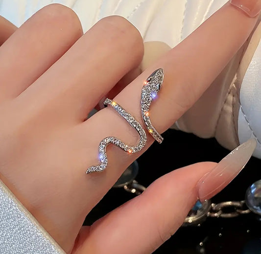 Snake Ring- With Zircons