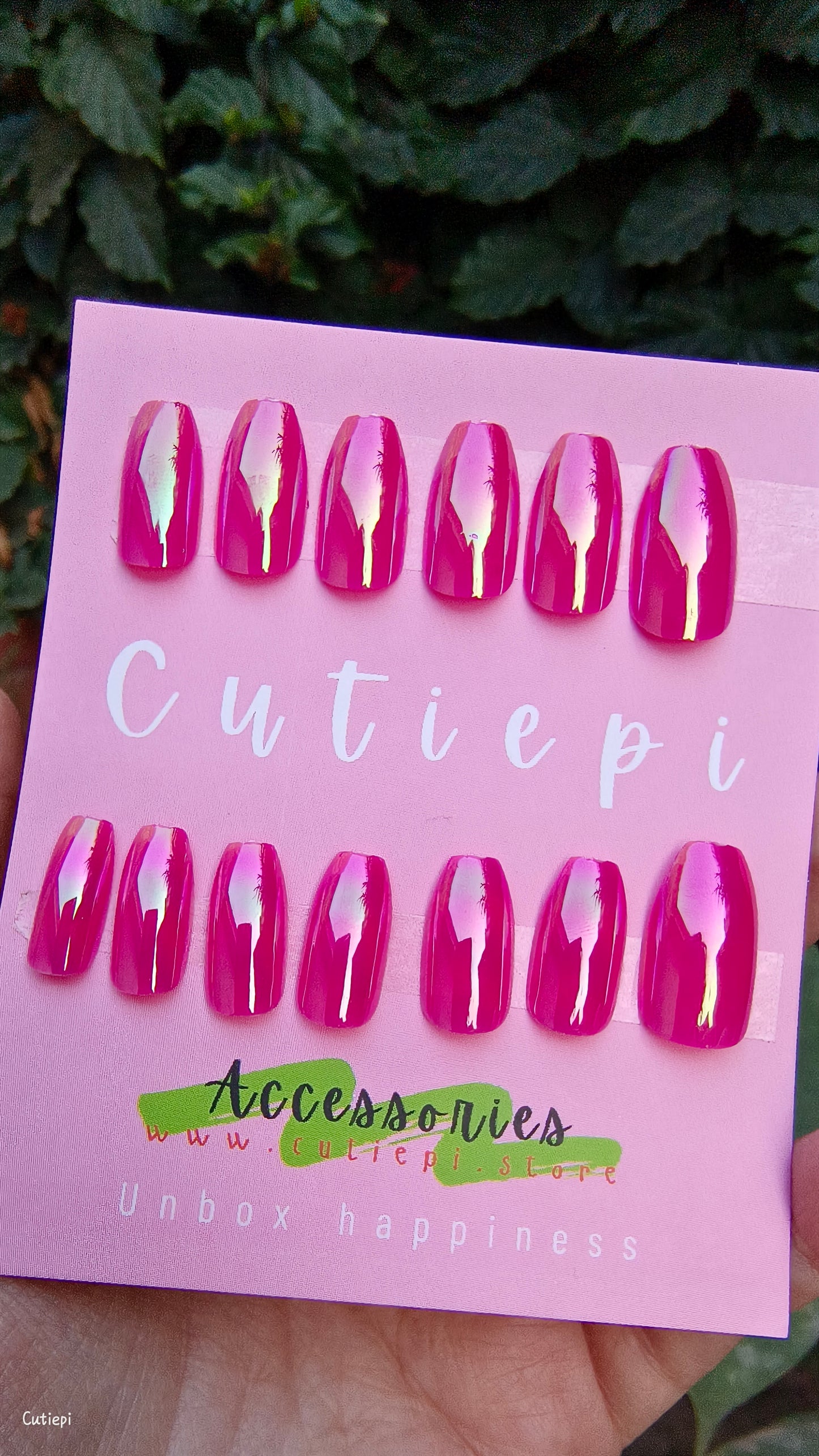 Rosé Glow – Pink Monochromatic Shiny Rectangular Nails (24pcs with Application Kit)