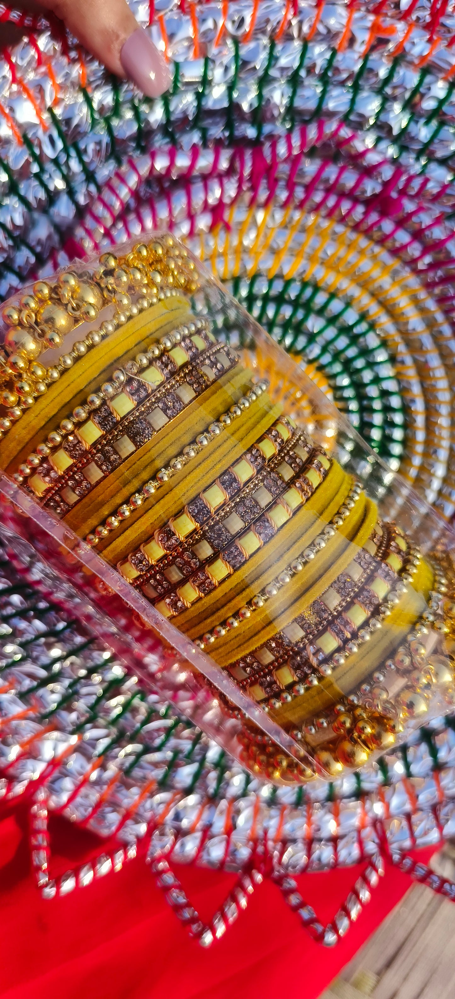 Yellow Glow Mehndi Bridal Bangle Set ✨🌿