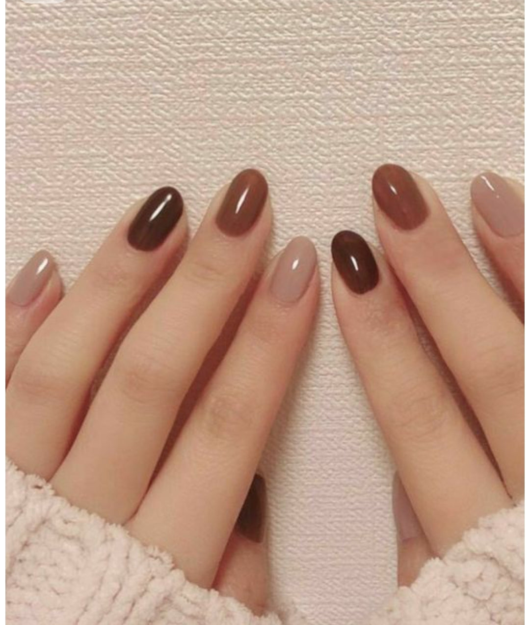 Mocha Blend | 24pcs Short Nails with Application Kit
