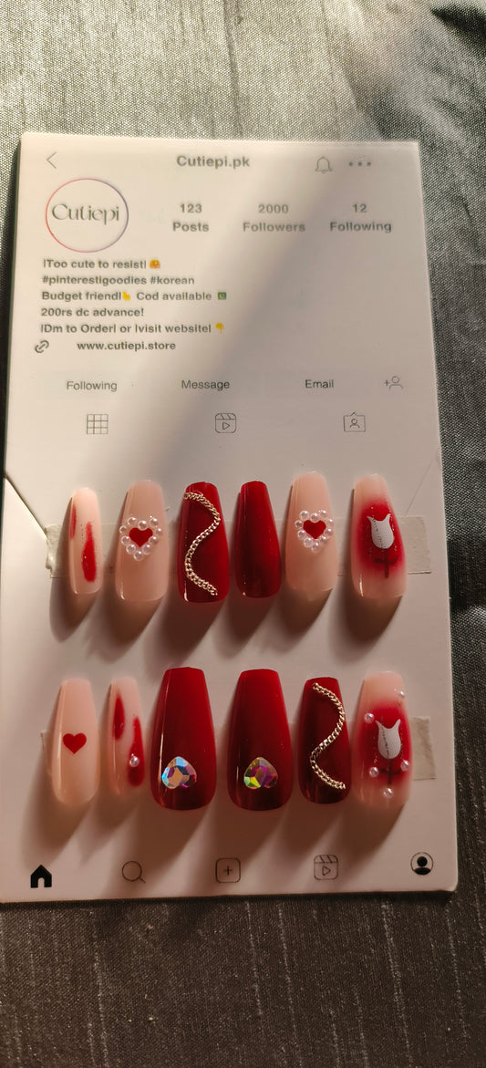 Scarlet Red-24pcs with Application Kit