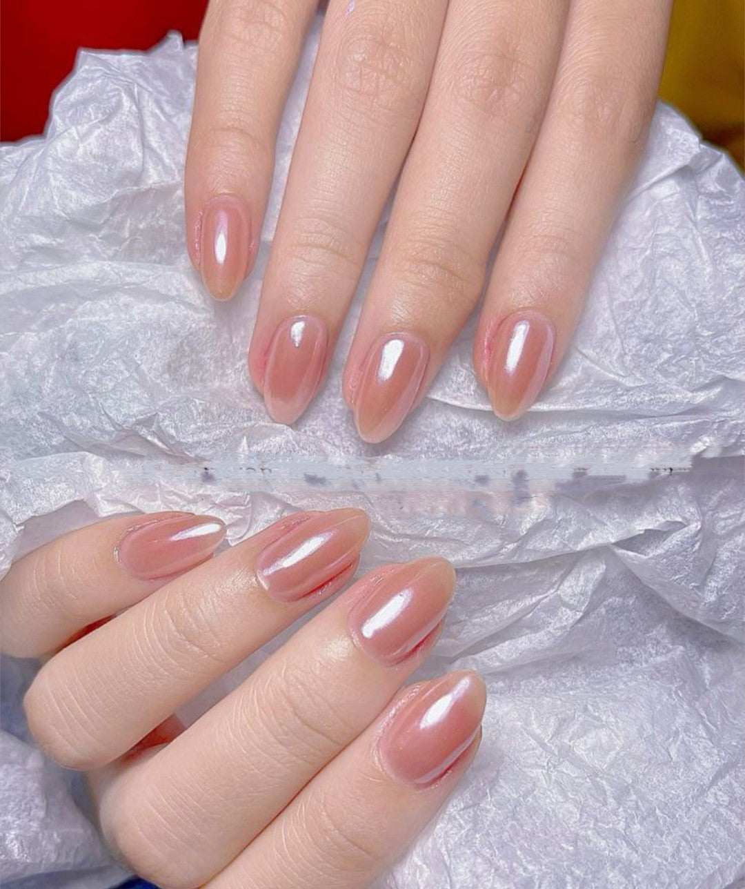 Caramel Glow-Gel based Cat eye nails with Application kit