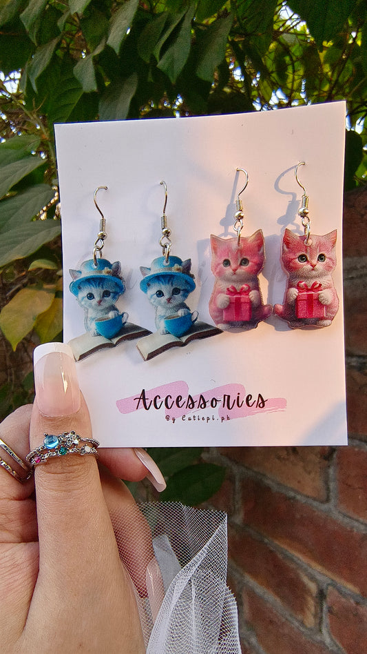 Cat Raisin Earrings – Playful and Chic 2 sets