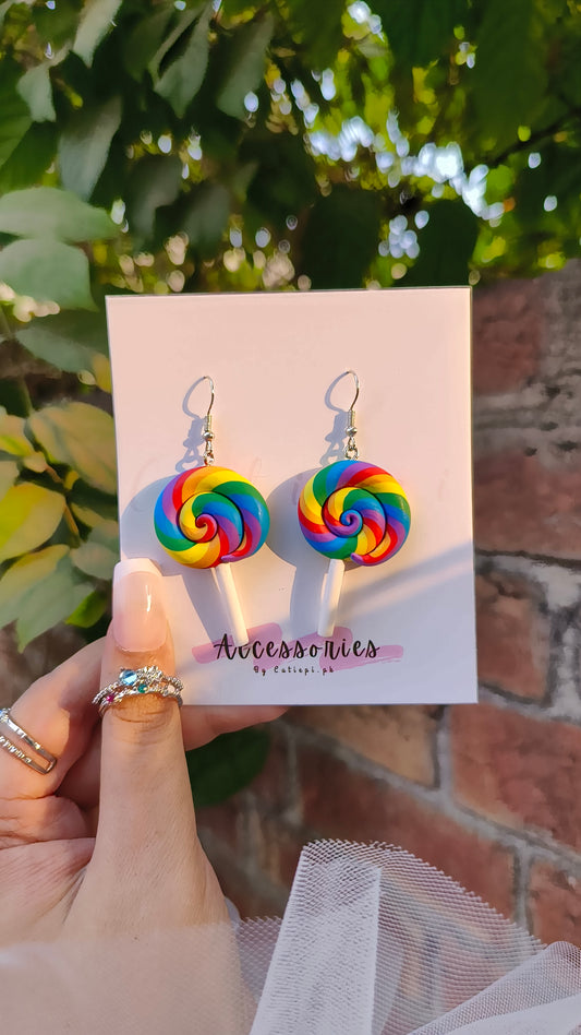 Candy Lollipop Earrings – Sweet & Whimsical