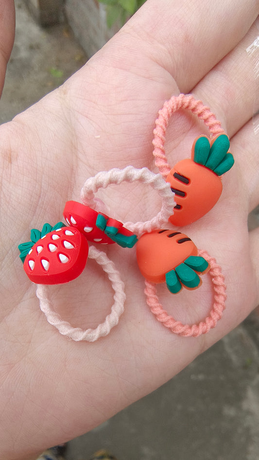 4pcs Cartoon-Themed Hair Ties for Girls