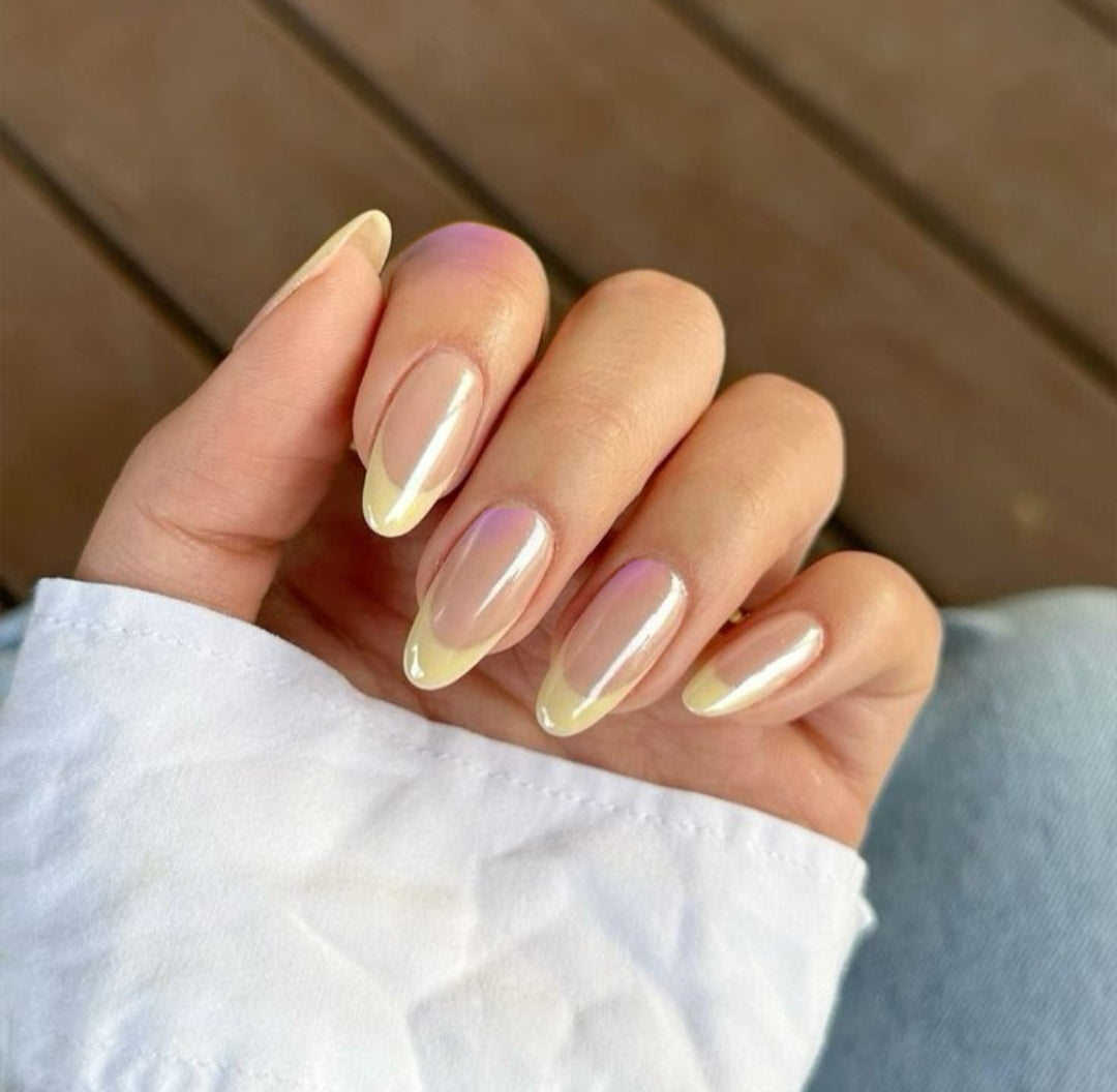 Lemon Glaze – 12pcs Nail Set with Application Kit