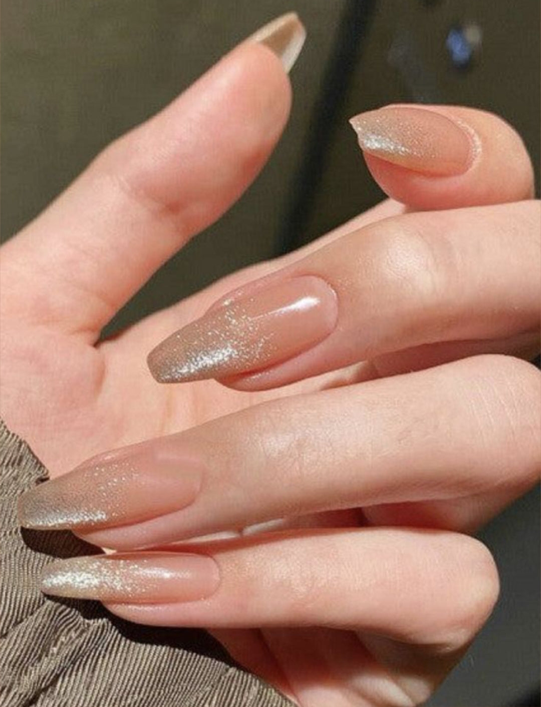 Royal Glaze-30pcs Long Cat eye Nails with Application Kit