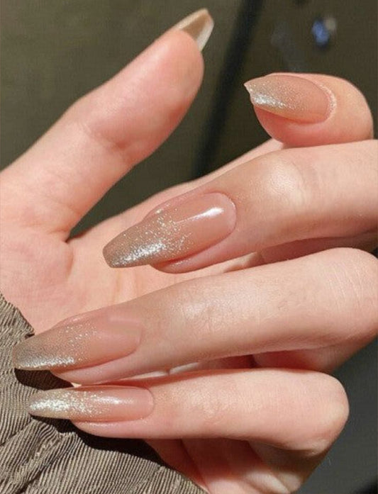 Royal Glaze-30pcs Long Cat eye Nails with Application Kit