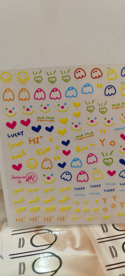 Nail Art Sheets- 3D sheets