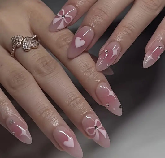 Barbie Nails – Premium Embelished Nails (24pcs with Application Kit)
