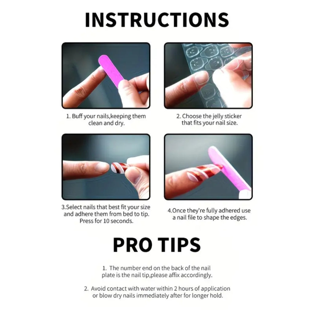 Rosy pink- 20pcs Mini Gradient Nails with Application Kit