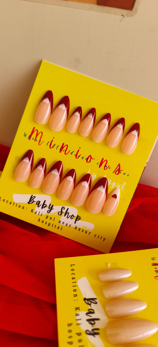 Red French- 24pcs with Application Kit