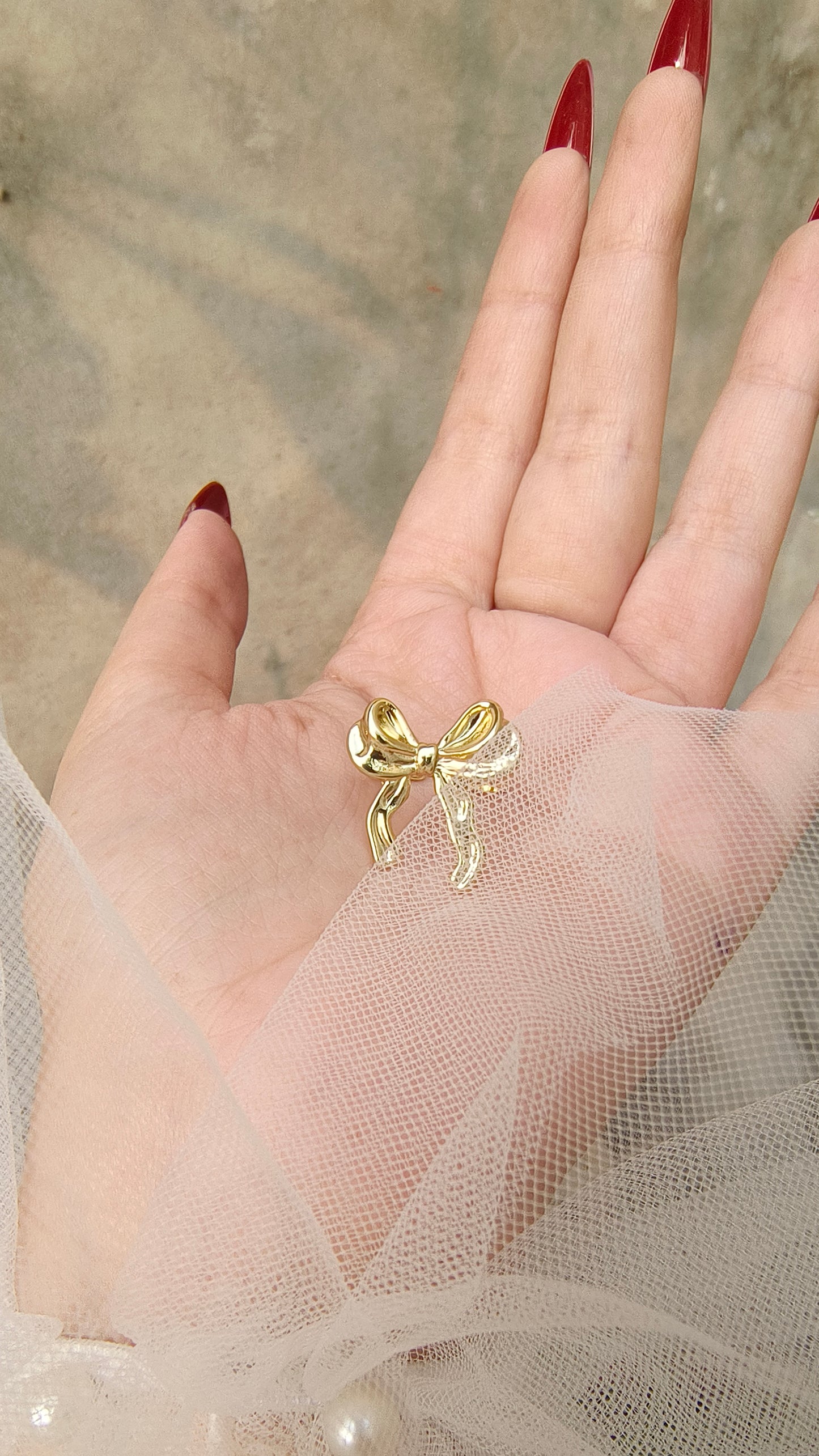 Trendy Bow Gold-Plated Ring