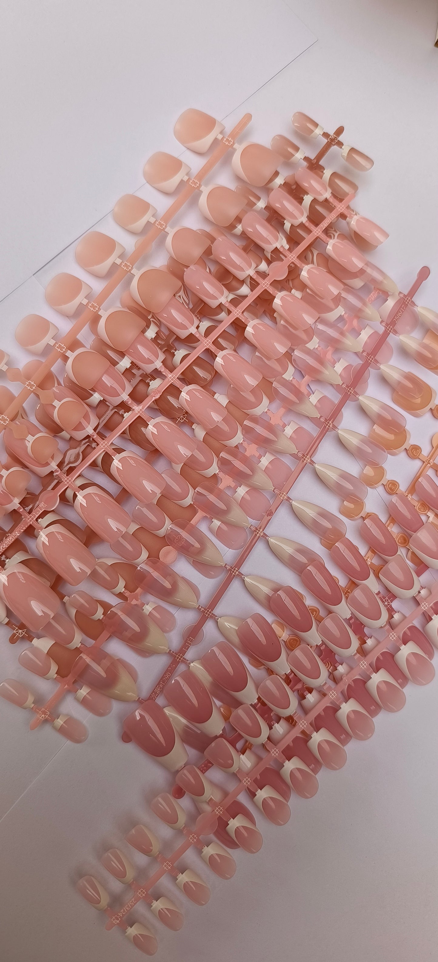 Pack of 3 French Nail sets (Random Styles) Premium Quality With application Kit