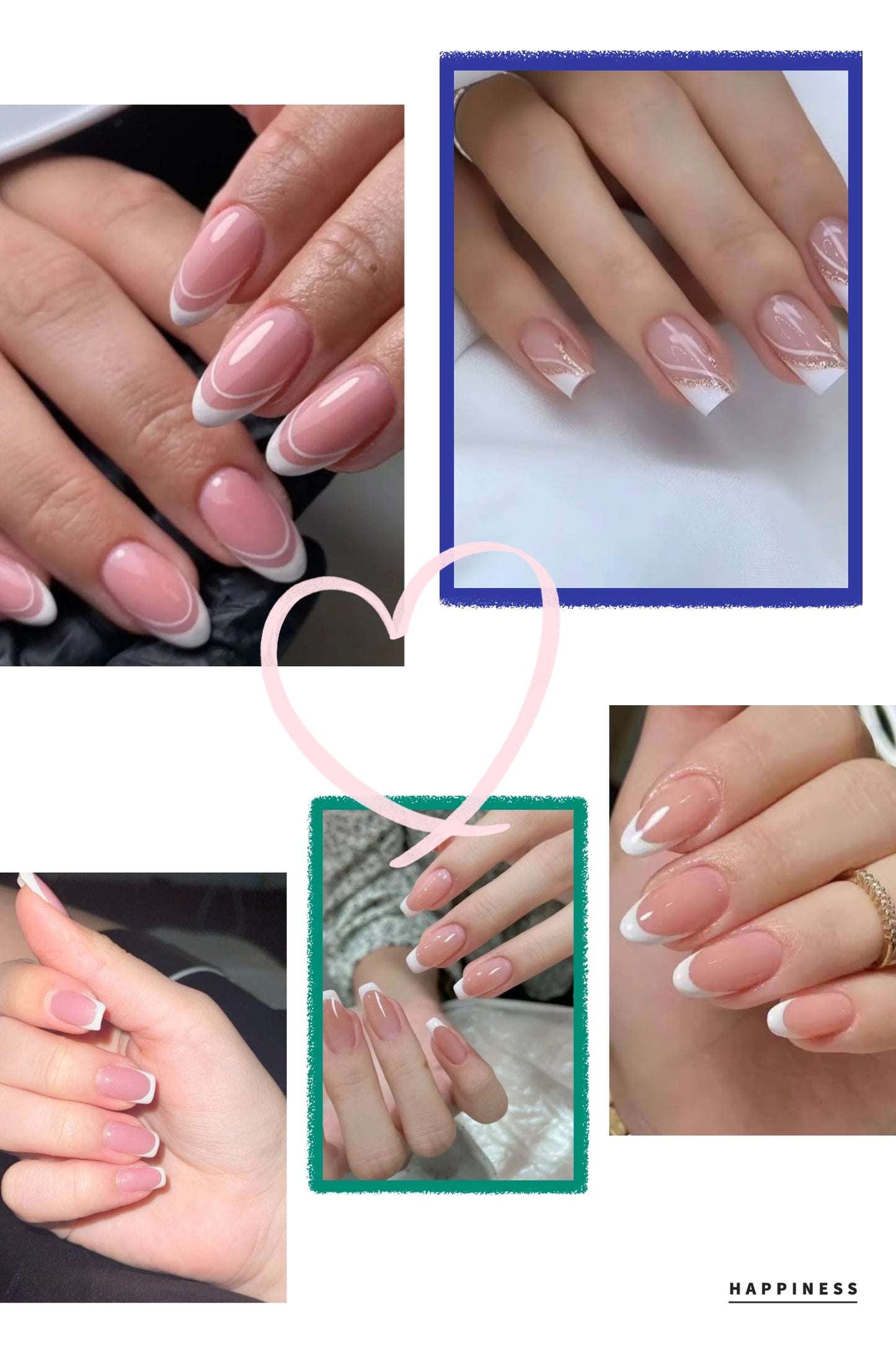 French Deal - Pack of 3 Premium French Nails with Application Kit