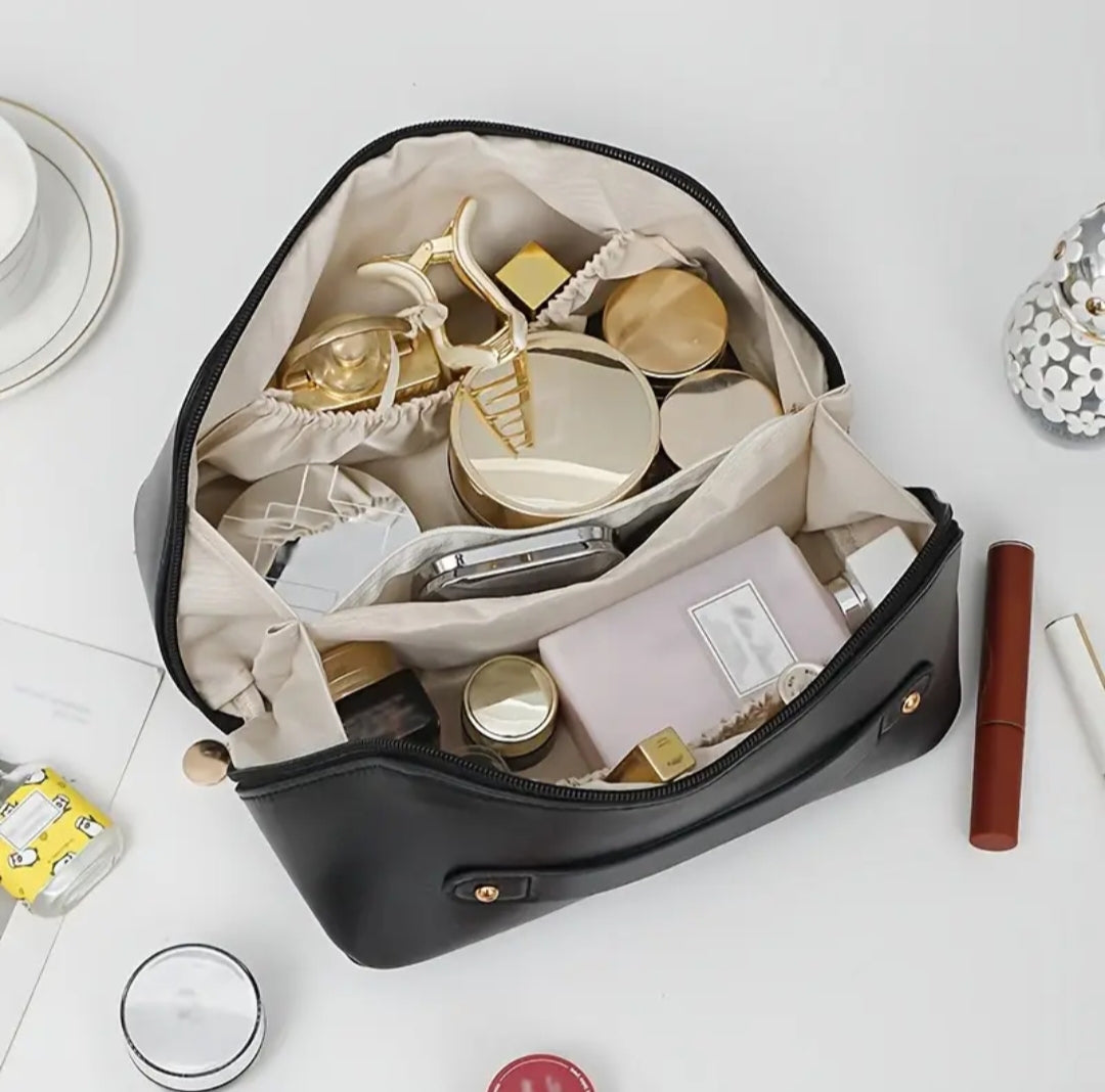 CloudZip: PU Pillow-Style Travel Makeup storage bag (Imported Leather) Flat 50% off on New Arrivals - On our 10k Followers Celebration - For 24 hrs only